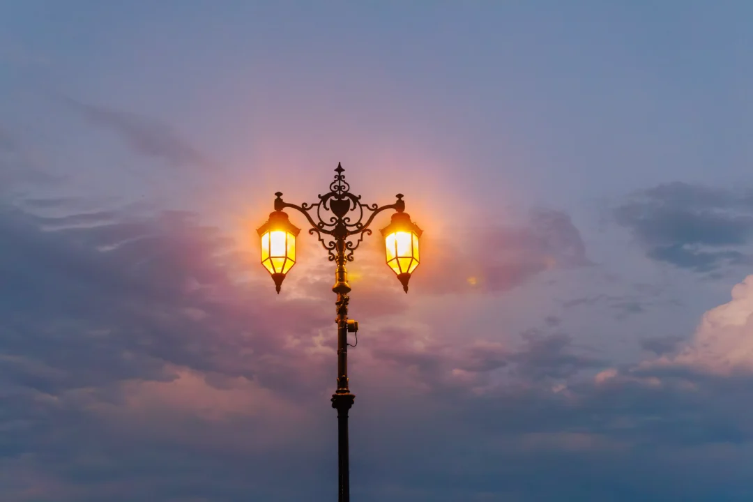 Southsea Victorian Streetlamp Dusk Clouds, Southsea and Old Portsmouth, Hampshire