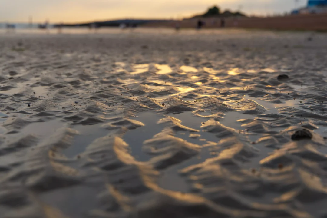 Southsea Sand Ripples Tidal Pools Sunset, Southsea and Old Portsmouth, Hampshire