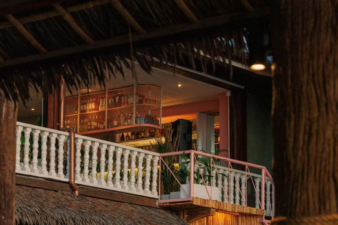 Atmospheric evening bar terrace El Nido