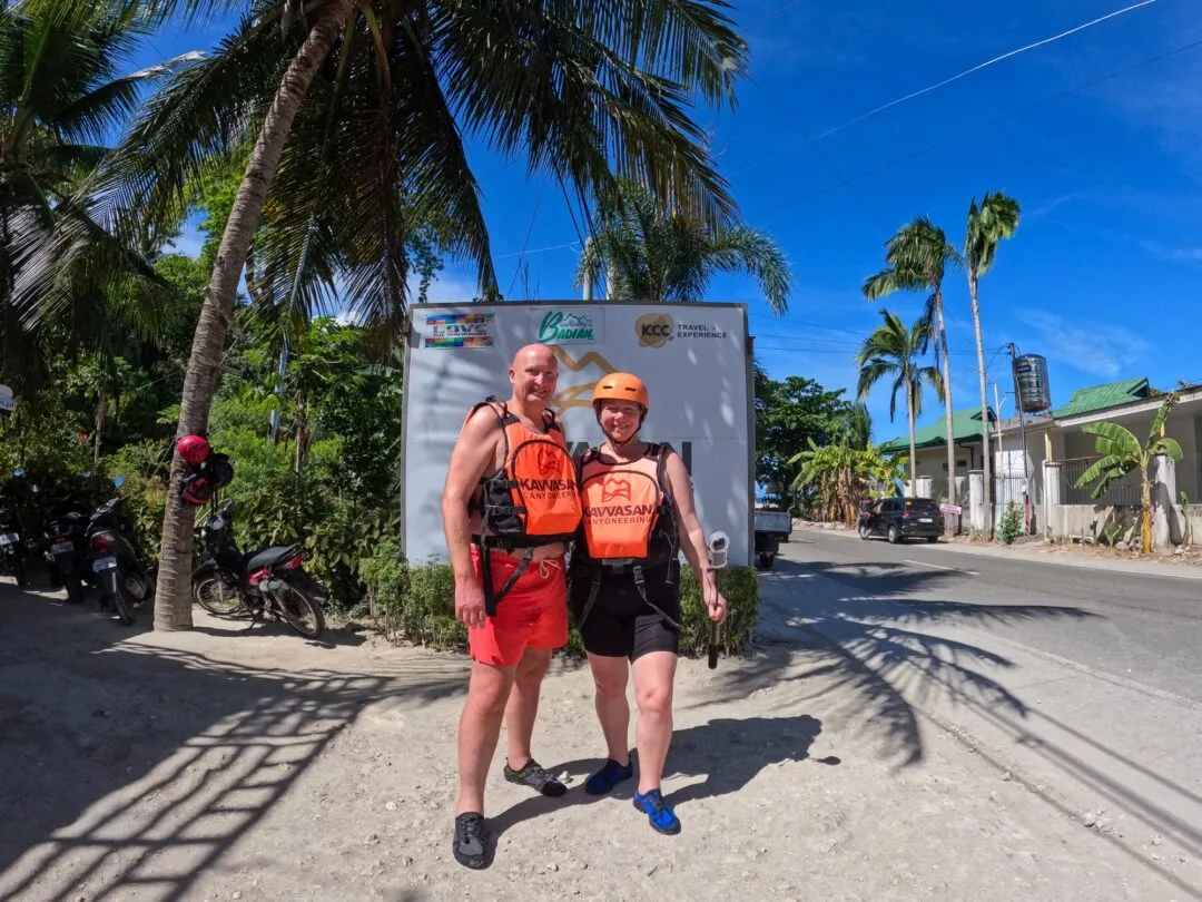 Canyoneering tour signage portrait cebu