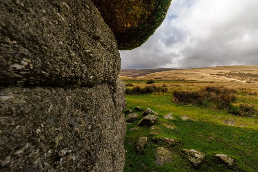 Granite rock crack abstract, Dartmoor, Devon