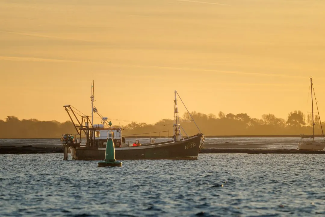 Fishing boat FH243 close, Eastney