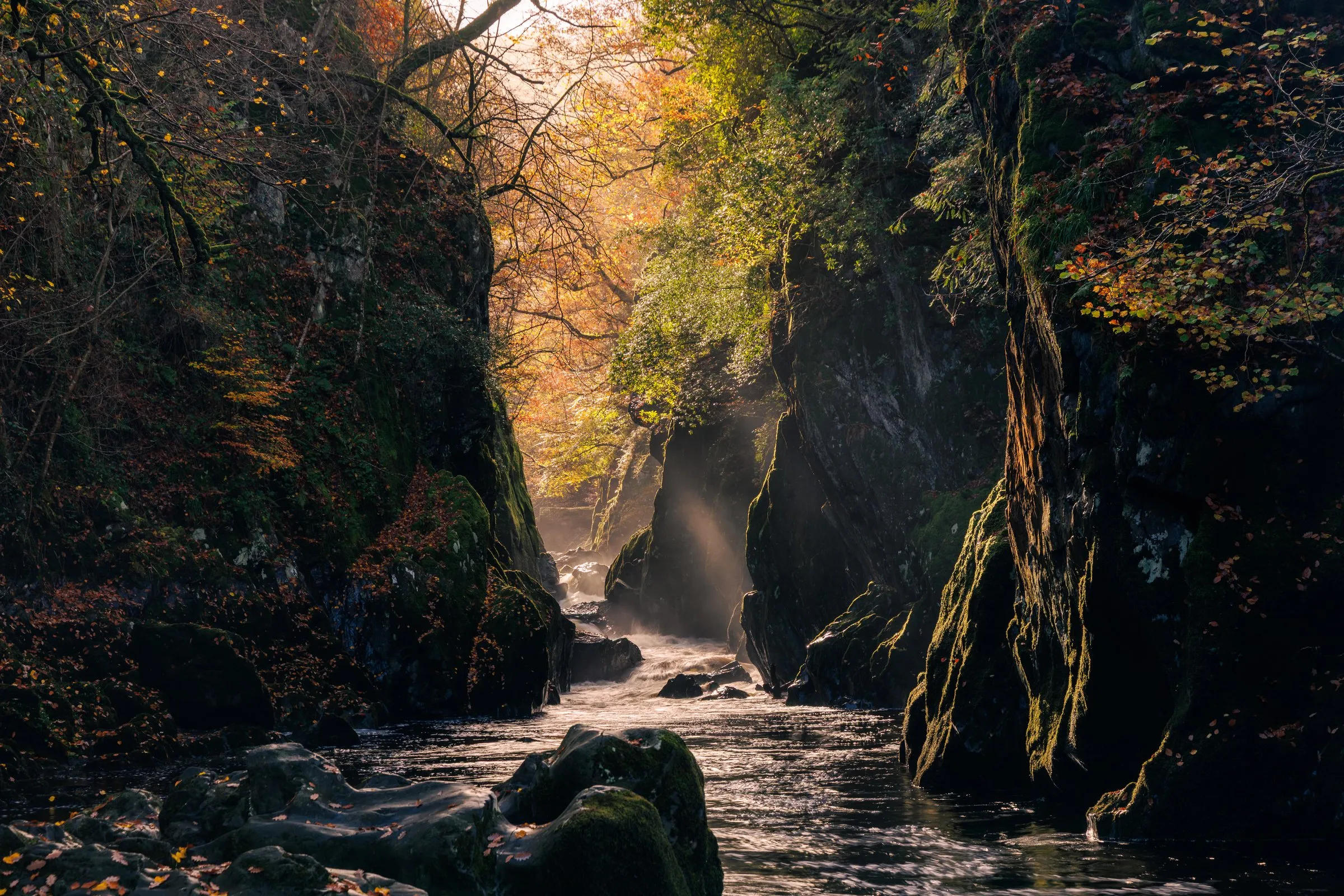 Fairy glen light shafts