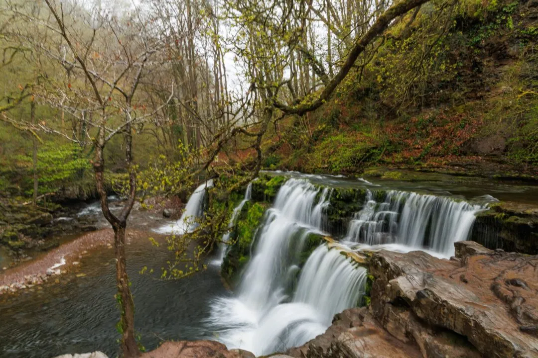 Four waterfalls tiered cascade