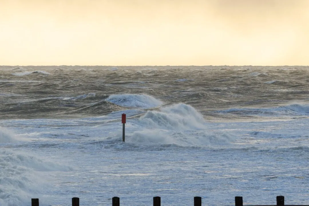 Horsey gap storm sea groyne
