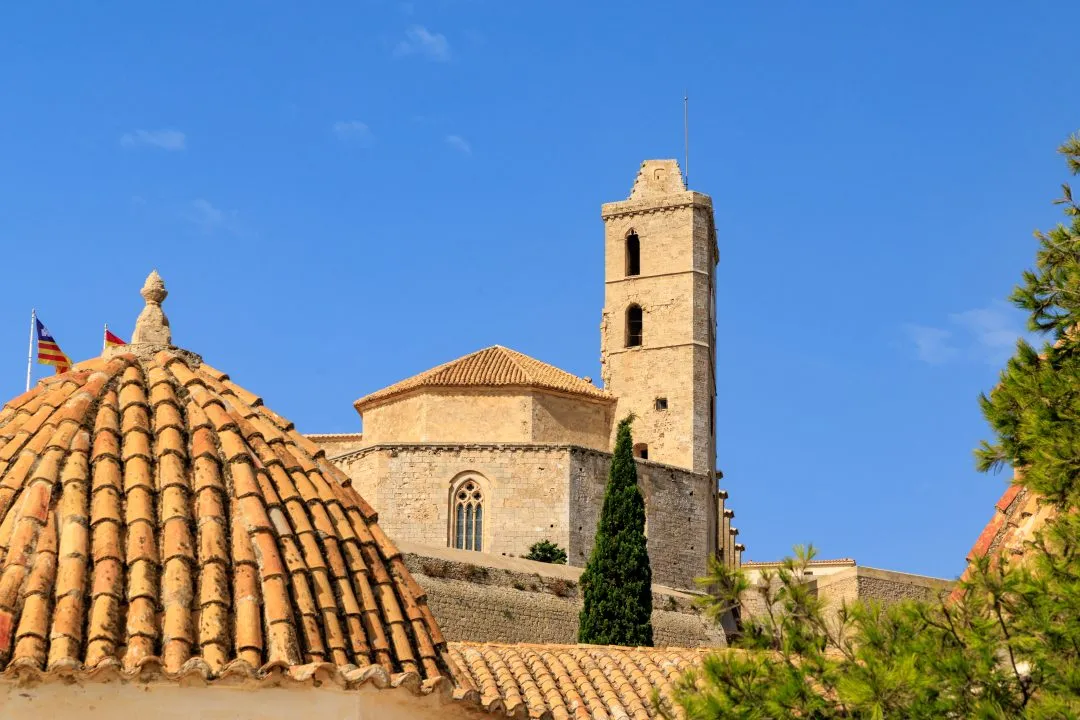 Cathedral dome bell tower, Ibiza Old Town