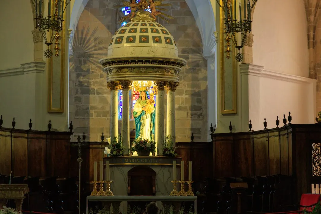 Cathedral interior altar canopy, Ibiza Old Town