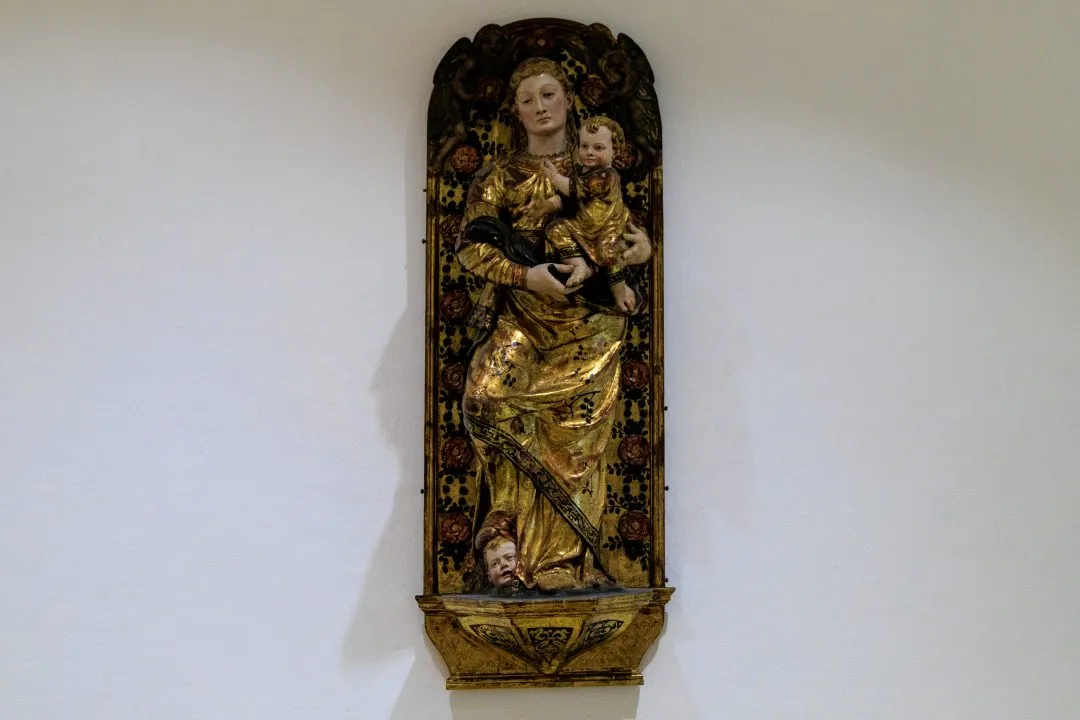 Gilded Madonna child relief, Ibiza Old Town