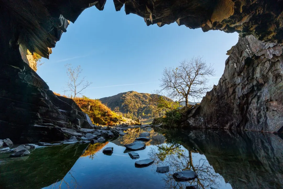 Cave mouth valley view, the Lake District, Cumbria