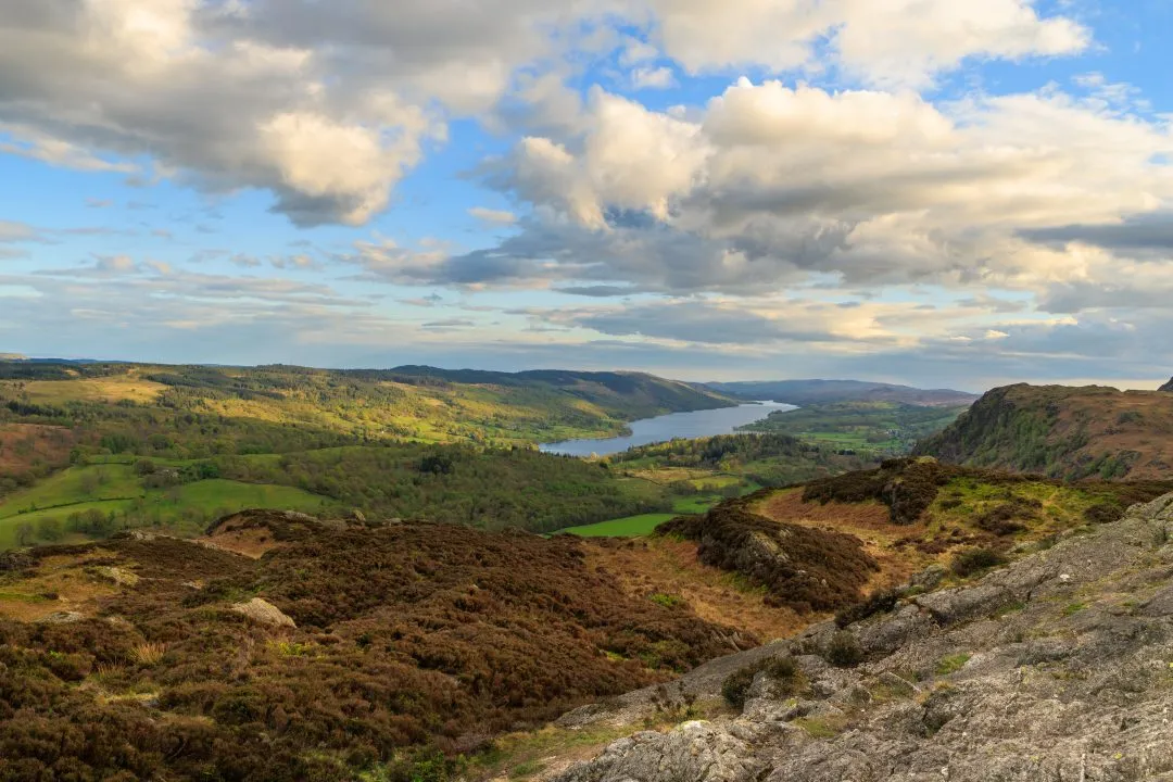 Lake valley vantage point, the Lake District, Cumbria
