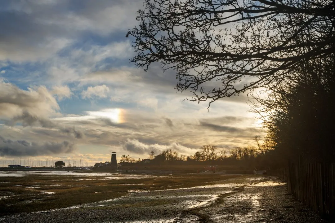Langstone harbour lookout tower sundog
