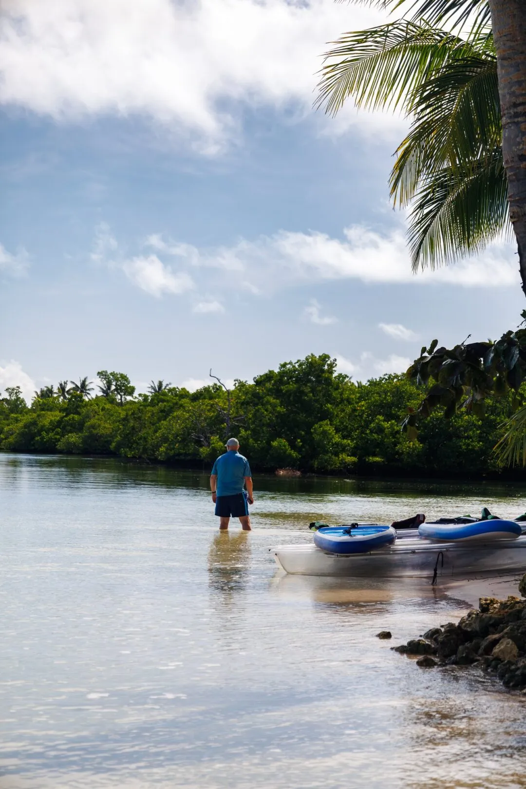Leading line figure wading kayaks palm siargao