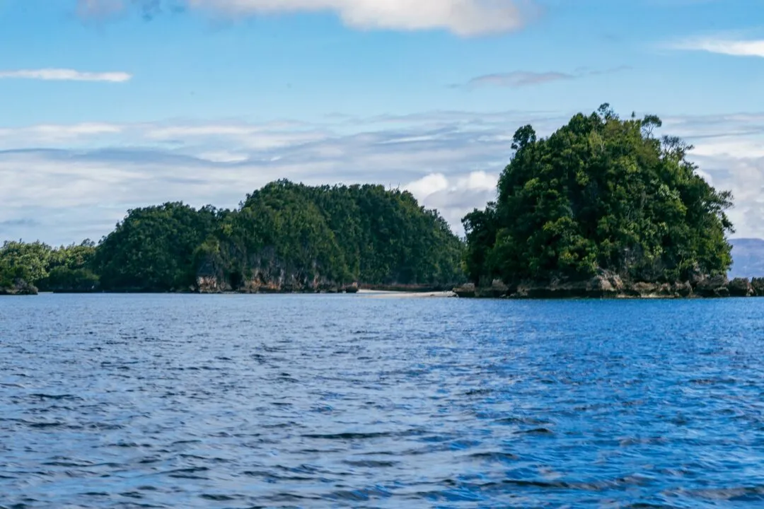 Minimalist distant island seascape siargao