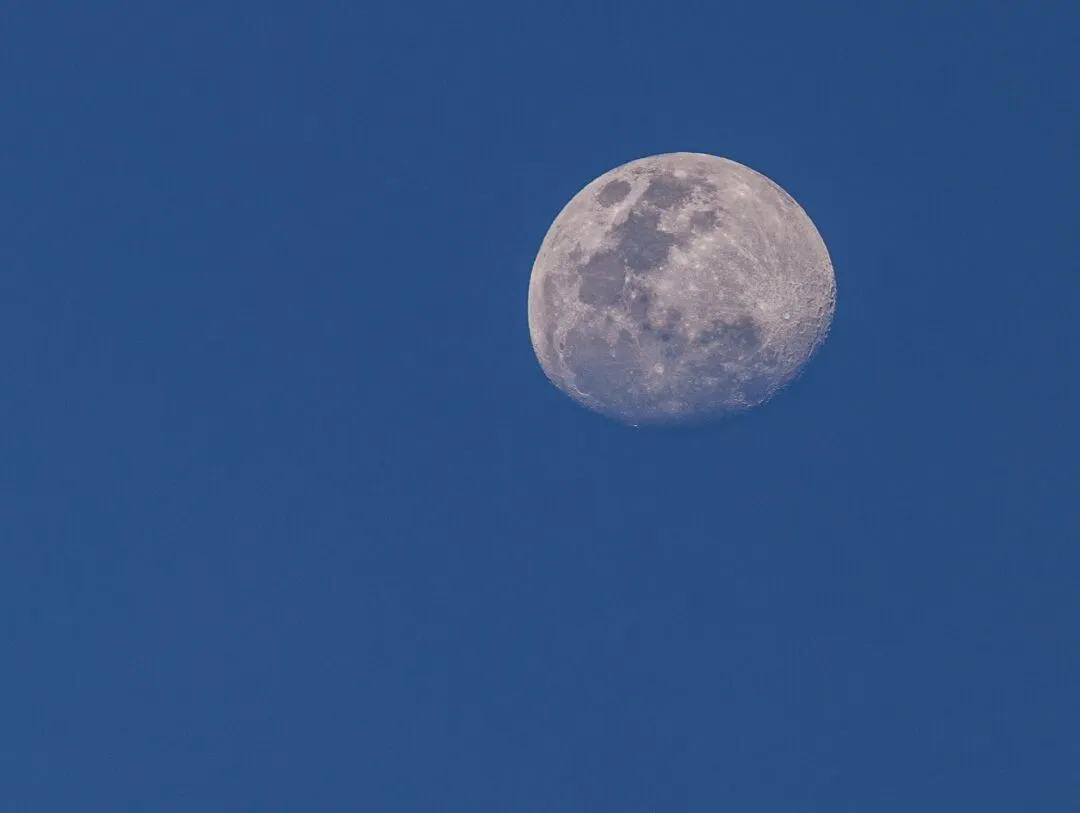 Moon clean texture blue sky manila