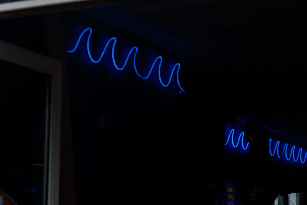 Old Portsmouth Neon Seafront Night, Southsea and Old Portsmouth, Hampshire