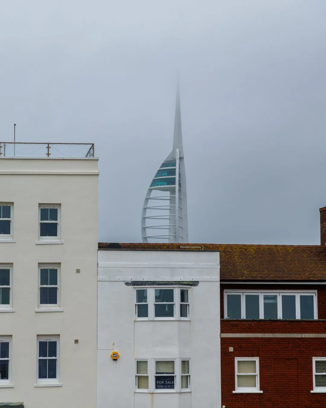 Old Portsmouth Spinnaker Tower Rooftops Mist, Southsea and Old Portsmouth, Hampshire