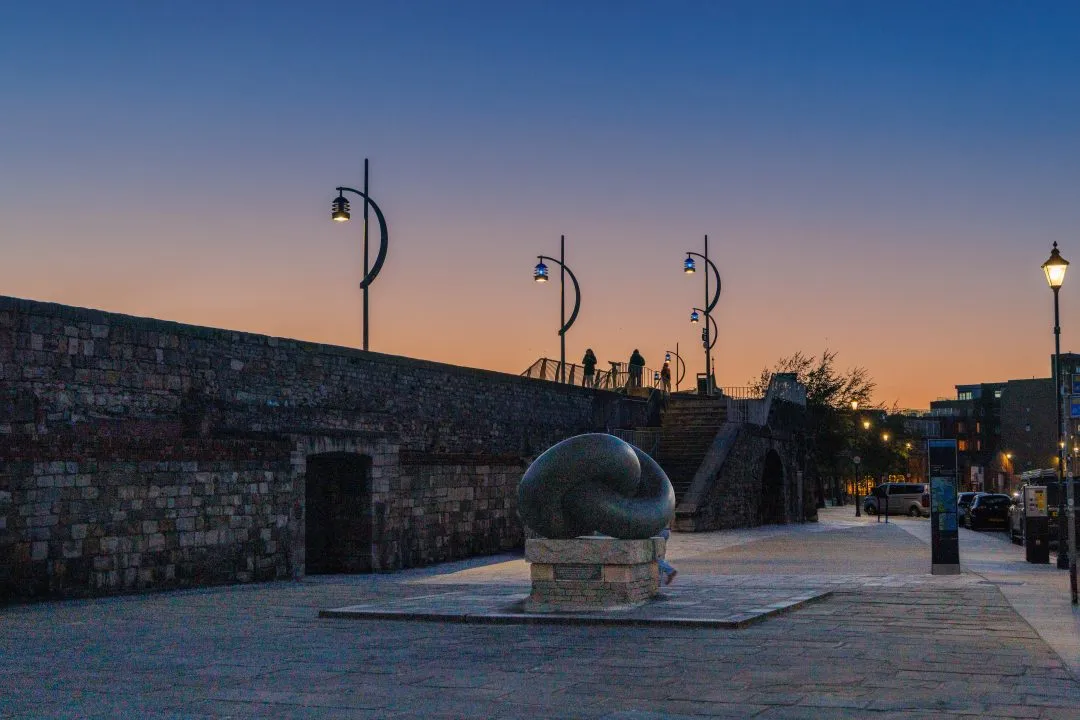 Old Portsmouth Square Sculpture Blue Hour, Southsea and Old Portsmouth, Hampshire