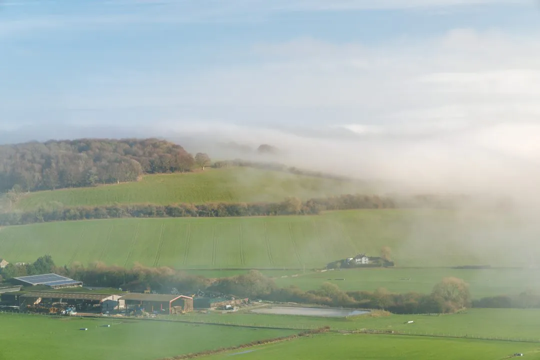 Farm valley mist, Old Winchester Hill