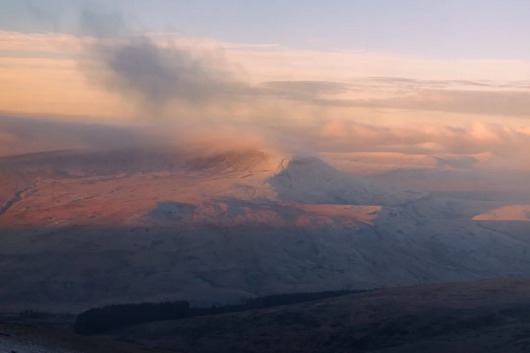 Pen y Fan aerial cloud inversion
