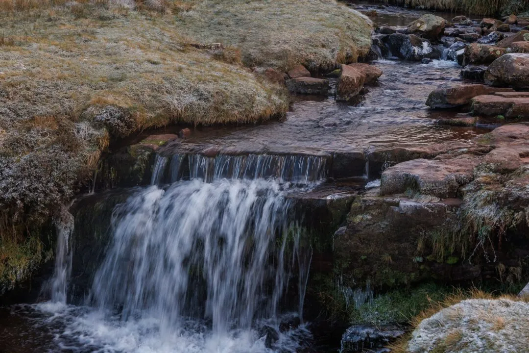 Pen y Fan frozen waterfall detail