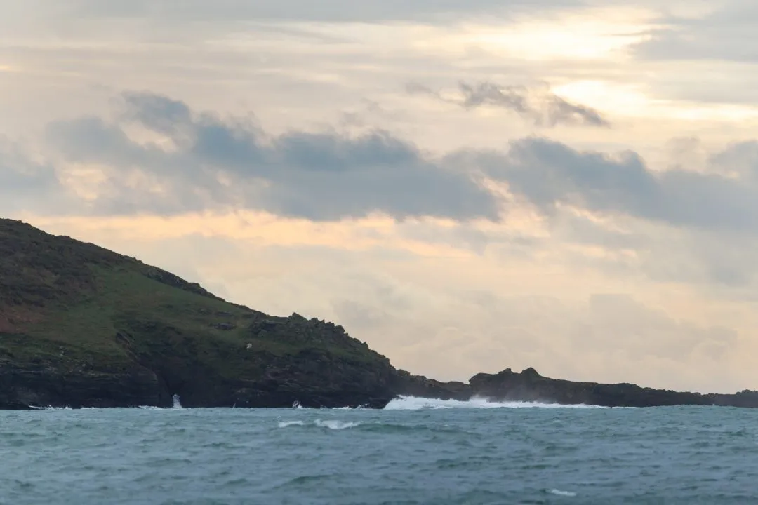 Headland silhouette at dusk, Wembury, Devon