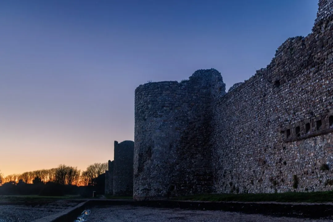 Castle bastion wall detail, Portchester