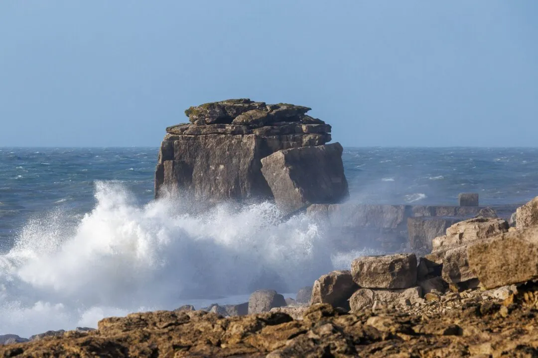 Portland bill wave rock stack