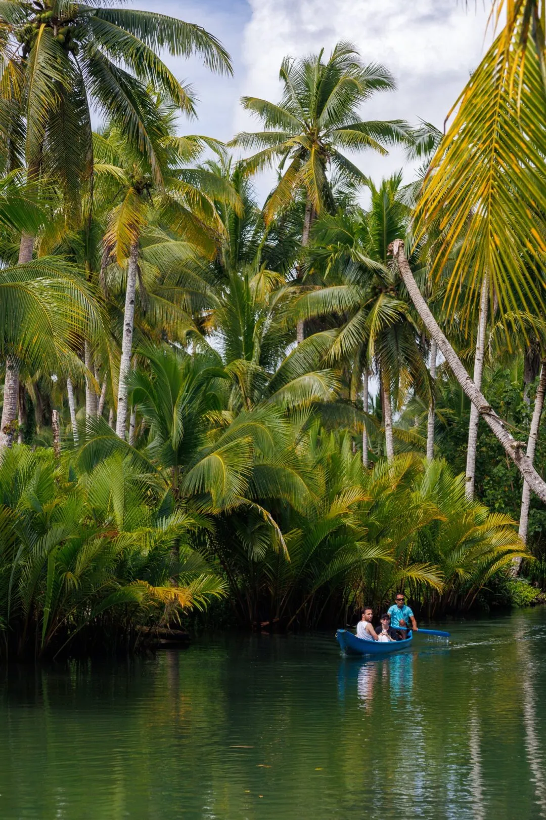 River scene paddled boat scale siargao