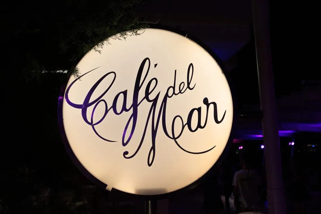 Cafe del Mar illuminated sign, San Antonio, Ibiza