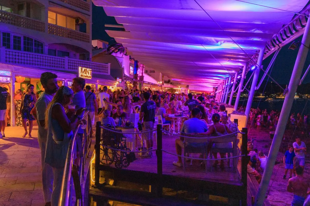 Cafe Mambo terrace night, San Antonio, Ibiza