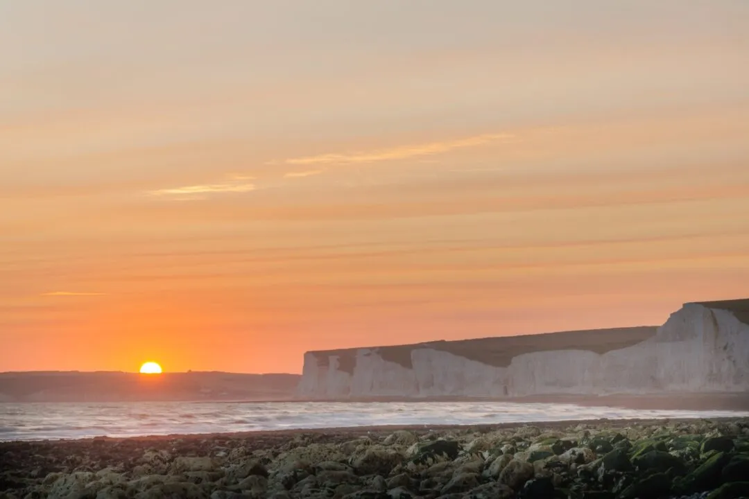Seven sisters sun on horizon