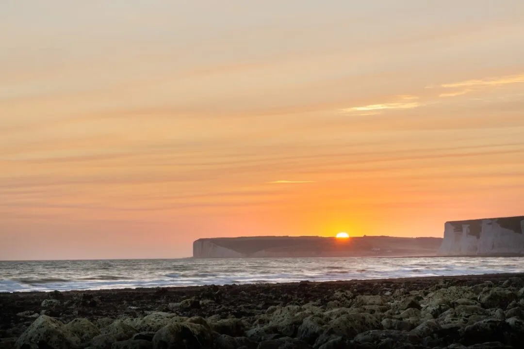Seven sisters sunset silhouette