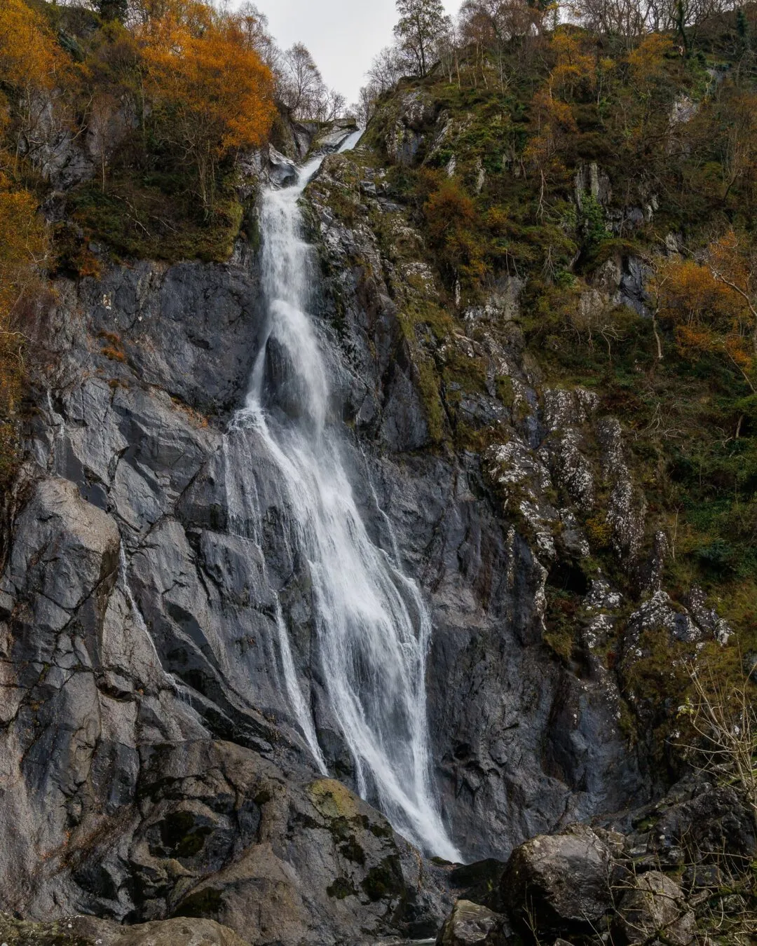 Snowdonia aber falls waterfall close up