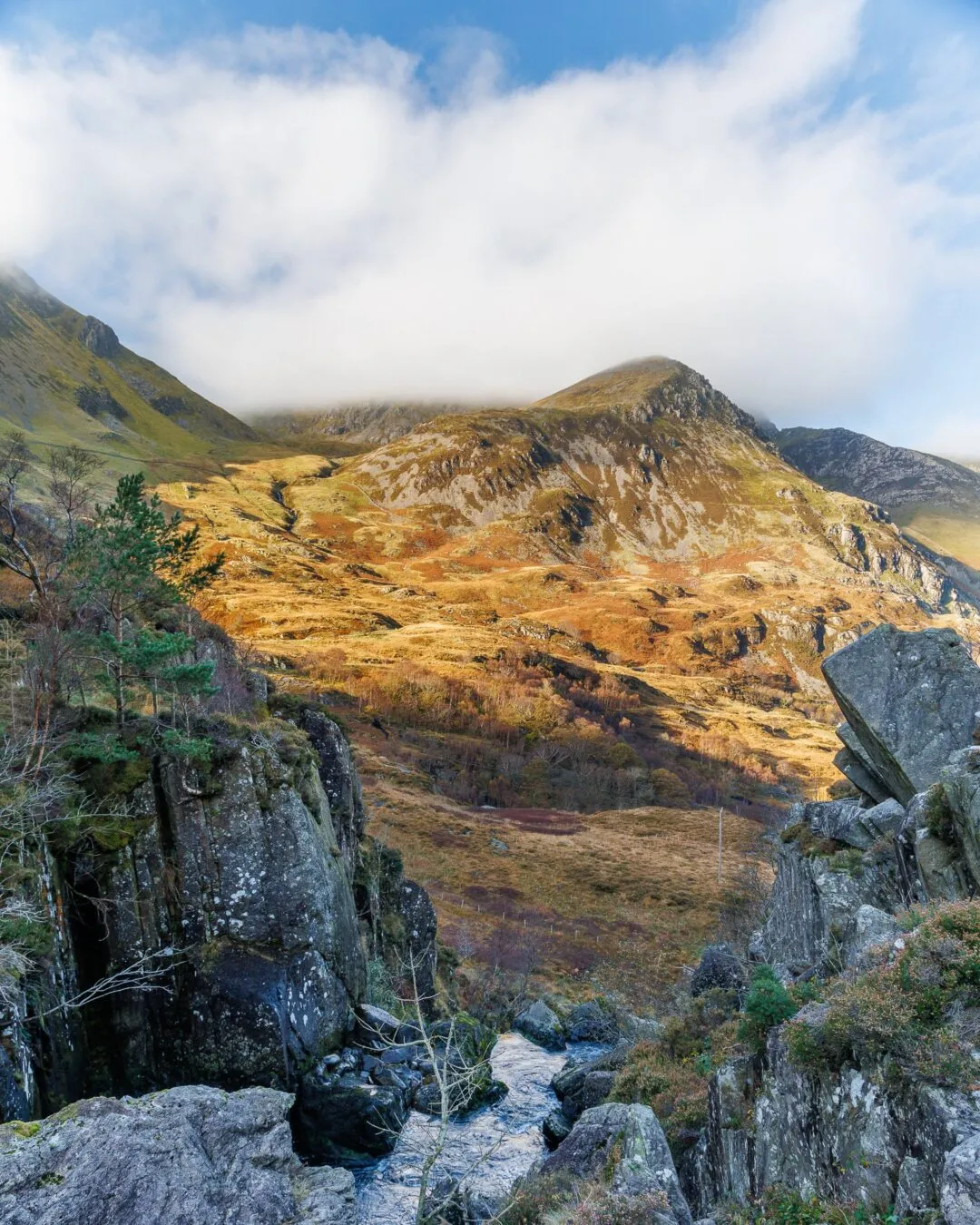 Snowdonia nant ffrancon portrait mountain valley