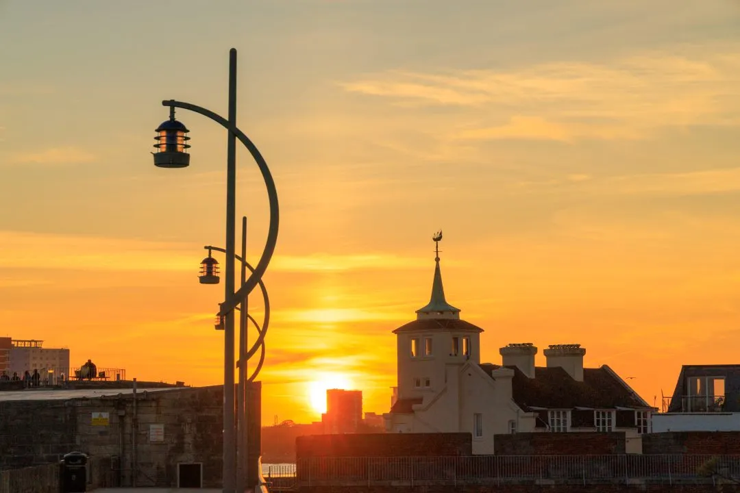 Southsea Lamppost Silhouette Clock Tower, Southsea and Old Portsmouth, Hampshire