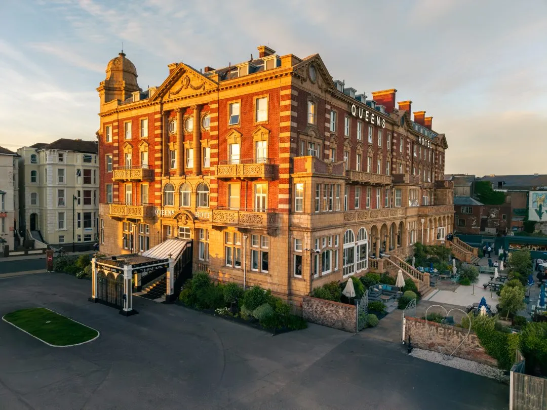 Southsea Queens Hotel Aerial Drone Sunset, Southsea and Old Portsmouth, Hampshire