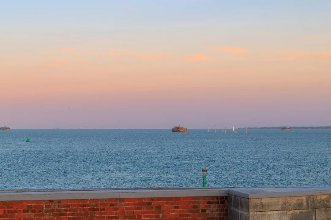 Southsea Solent Forts Pastel Dusk, Southsea and Old Portsmouth, Hampshire
