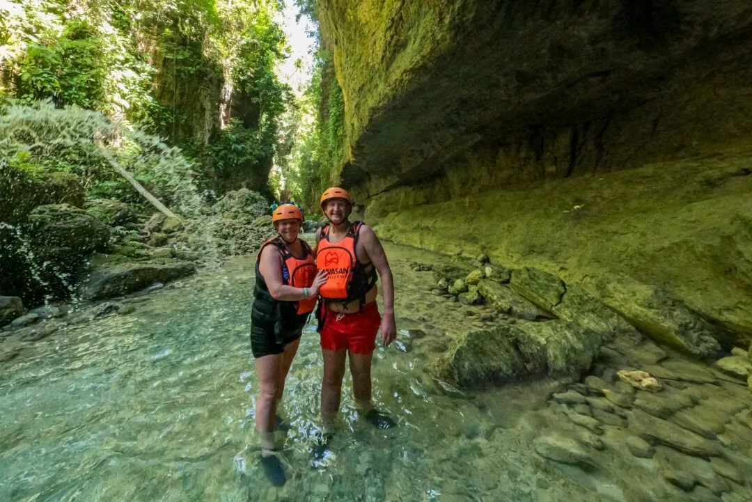 Standing portrait tall canyon walls cebu