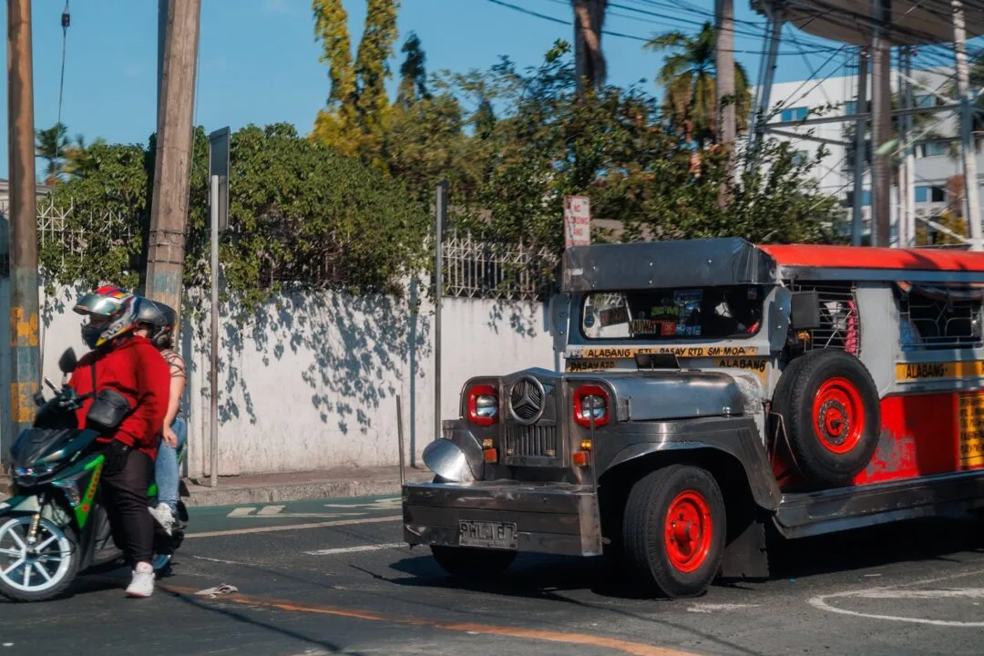 Street scene jeepney motorbike documentary El Nido