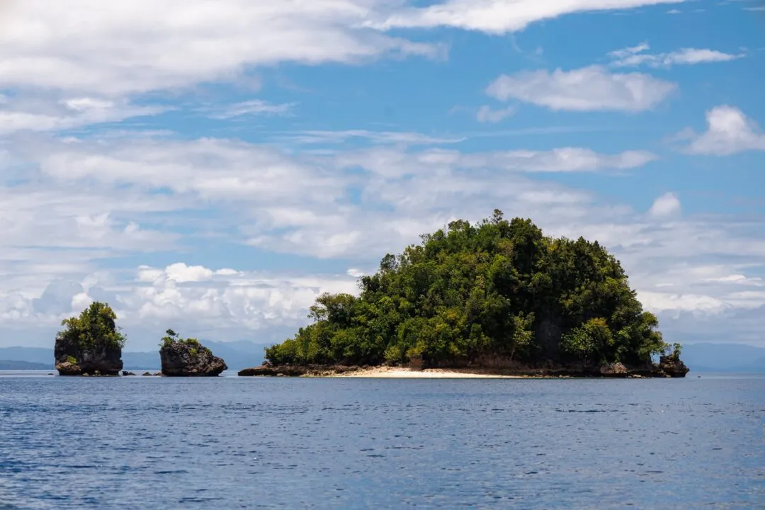 Vivid karst island beach siargao